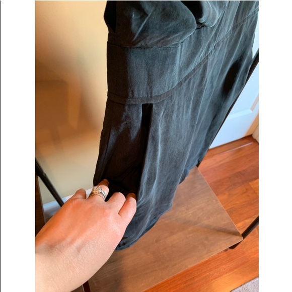 Anine Bing Washed Silk Deep V Neck Dress, Sz S - Picture 6 of 8